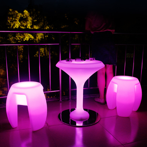 outdoor battery Remote Control LED Bar Cocktail Table