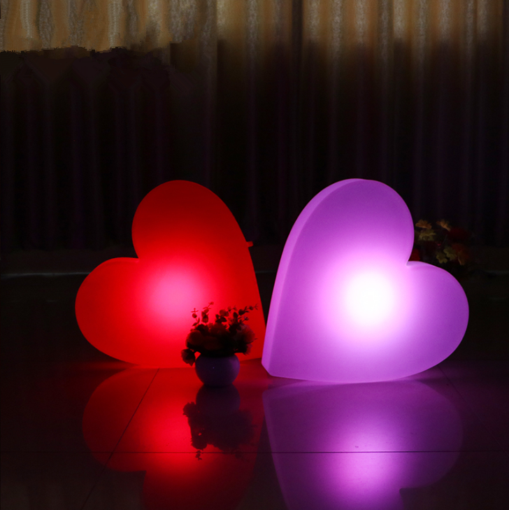 PE color changes Waterproof LED heart Light