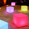 PE Color Changing Illuminated LED Cube chair 