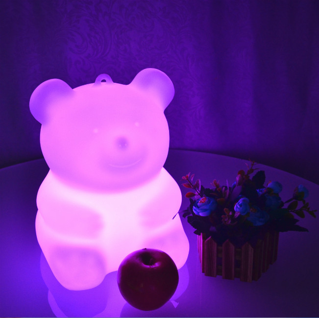 PE colors change Cute Bear LED Decorative Light
