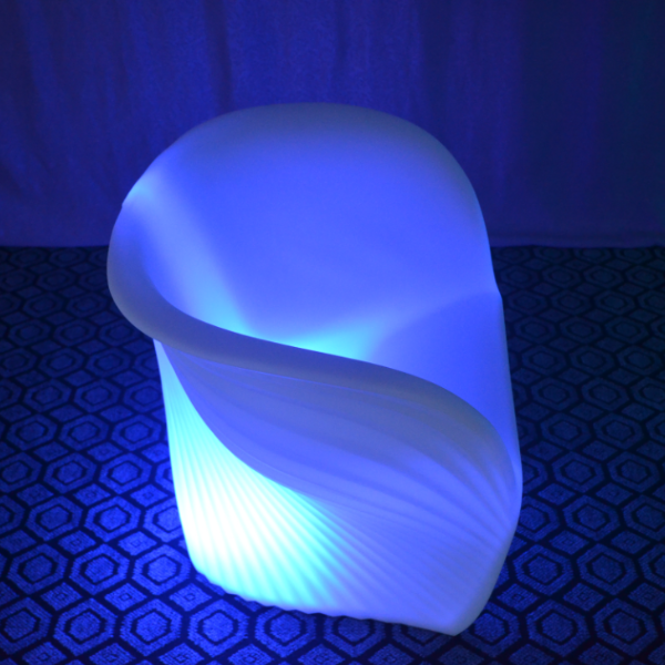 color change outdoor Lighted LED Shell Chair