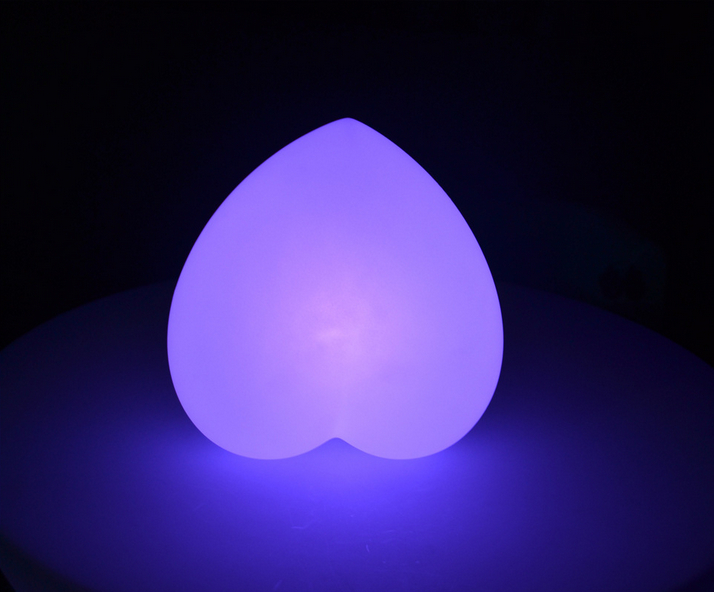 PE color changes Waterproof LED heart Light