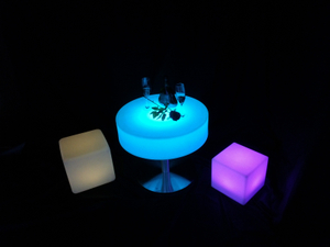 battery colors change LED Coffee Bar Table