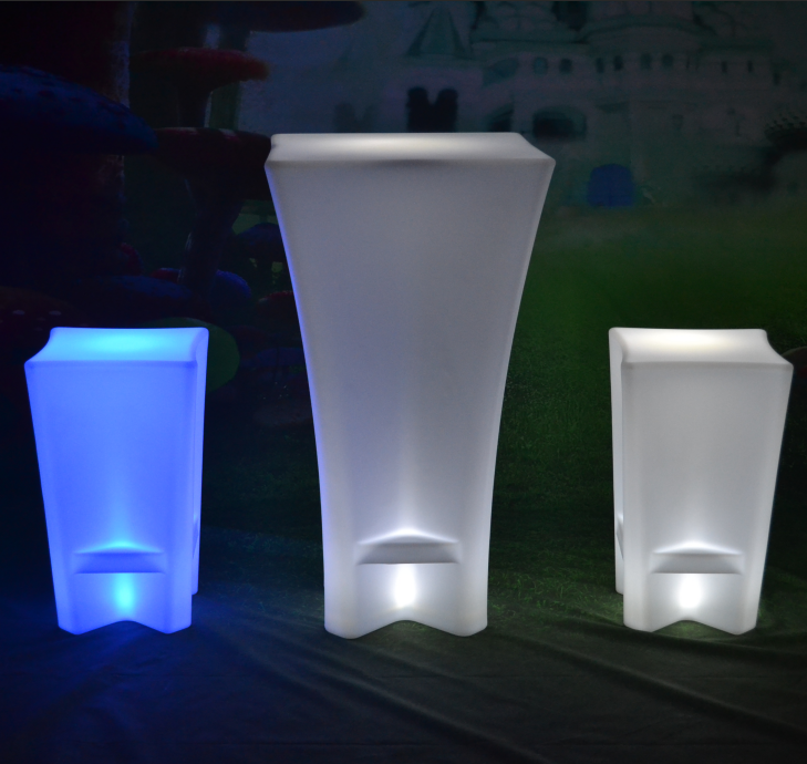 outdoor battery Color Change LED Poseur table 