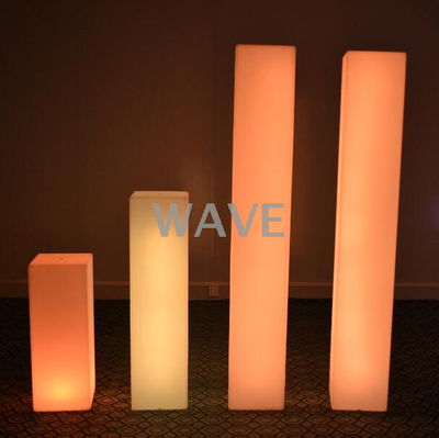 PE waterproof colors change Square led Column 